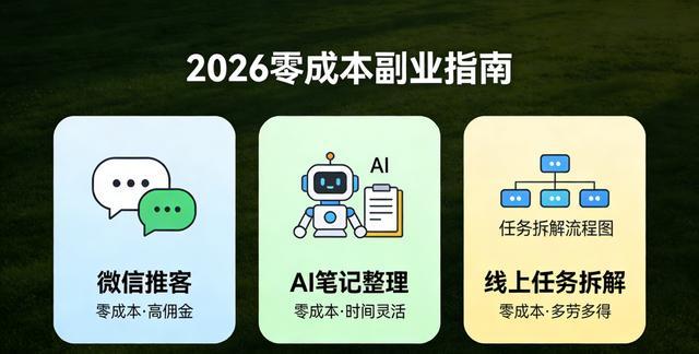 零成本副业来了！3个实操方法，普通人每月多赚2000+